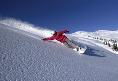 Ein Paradies für Snowboardfahrer: Das Sun Peaks Resort Snowboardfahrer in Sun Peaks Resort