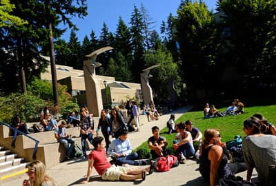 An der Capilano herrscht eine angenehme Lernatmosphäre Campus der Capilano University