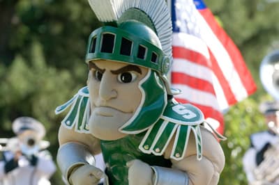 Sparty, das Maskottchen der MSU Sparty, Maskottchen der Michigan State University
