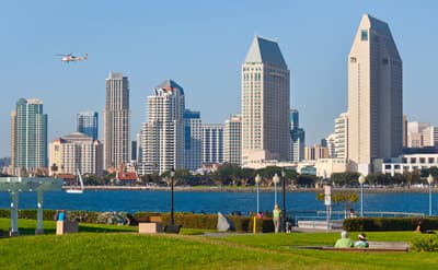 San Diego, bekannt als "America's Finest City" Skyline von San Diego