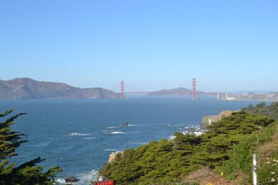 Unverkennbar: Die Golden Gate Bridge ist das Wahrzeichen San Franciscos Die Golden Gate Bridge in San Francisco