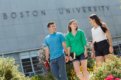 In Boston trefft ihr Studierende aus aller Welt. Studierende am Campus der Boston University
