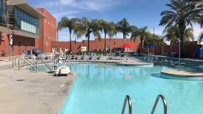 Wer sich im Auslandssemester sportlich betätigen will, ist an der CSU Long Beach an der richtigen Adresse! Pool der CSU Long Beach
