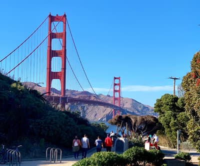 Die Golden Gate Bridge Blick auf die Golden Gate Bridge.