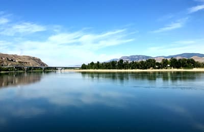 Blick auf den Riverside Park in Kamloops