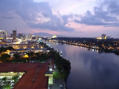 Willkommen in Kuching! Ausblick auf Kuching