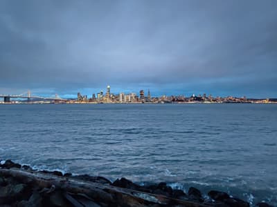 Lieblingsort Coronado Beach Blick vom Coronado Beach auf die Skyline von San Diego