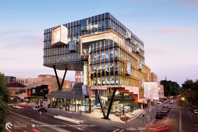 Campus mit einmaligem Ausblick Das NUSpace Gebäude der Uni im Zentrum der Stadt ist architektonisch sehr innovativ.