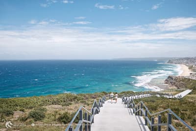 Die perfekte Work-Life-Balance Toller Blick vom Coastal Walk über den Strand von Newcastle