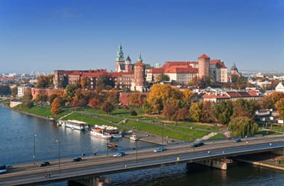 Krakau - die südpolnische Stadt an der Weichsel Stadtansicht von Krakau (Polen)